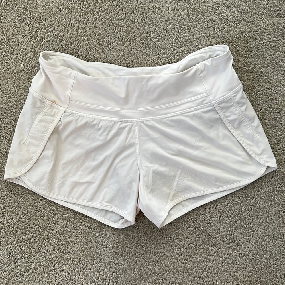 Lululemon White Shorts Size 6 *stain*